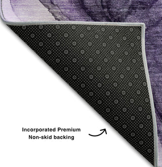 Piper Looms Mayfield Organic AMF513 Purple Machine Washable Area Rug Backing Image