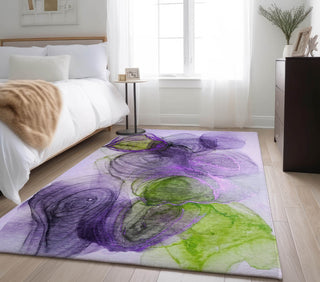 Piper Looms Mayfield Organic AMF513 Purple Machine Washable Area Rug Lifestyle Image Feature
