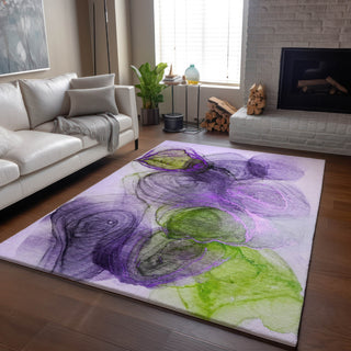 Piper Looms Mayfield Organic AMF513 Purple Machine Washable Area Rug Lifestyle Image Feature