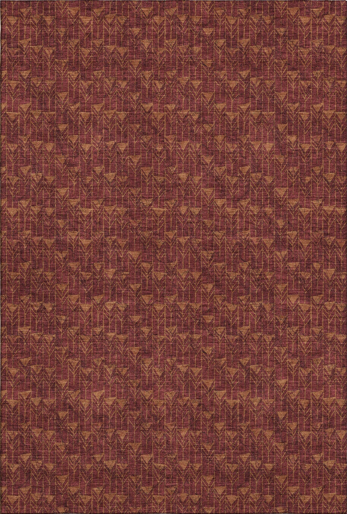 Piper Looms Mayfield Arrows AMF514 Burgundy Machine Washable Area Rug main image