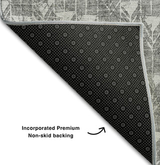 Piper Looms Mayfield Arrows AMF514 Gray Machine Washable Area Rug Backing Image