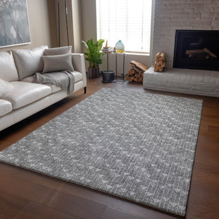 Piper Looms Mayfield Arrows AMF514 Gray Machine Washable Area Rug Lifestyle Image Feature
