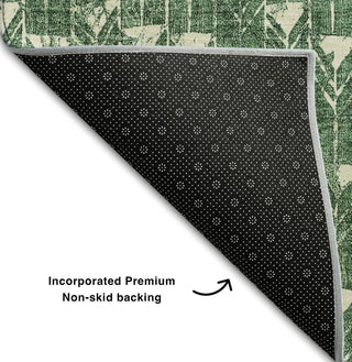 Piper Looms Mayfield Arrows AMF514 Green Machine Washable Area Rug Backing Image