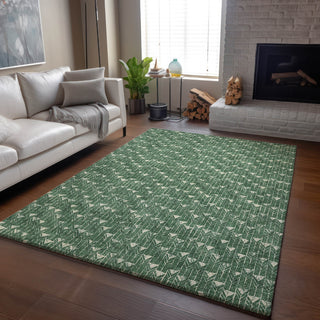 Piper Looms Mayfield Arrows AMF514 Green Machine Washable Area Rug Lifestyle Image Feature
