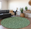 Piper Looms Mayfield Arrows AMF514 Green Machine Washable Area Rug Round Lifestyle Image Feature