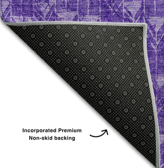Piper Looms Mayfield Arrows AMF514 Purple Machine Washable Area Rug Backing Image