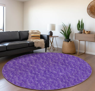 Piper Looms Mayfield Arrows AMF514 Purple Machine Washable Area Rug Round Lifestyle Image Feature