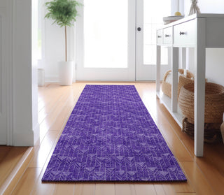 Piper Looms Mayfield Arrows AMF514 Purple Machine Washable Area Rug Runner Lifestyle Image Feature