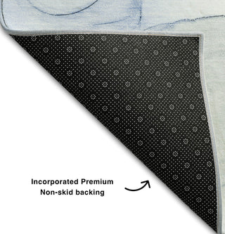 Piper Looms Mayfield Watercolors AMF515 Blue Machine Washable Area Rug Backing Image