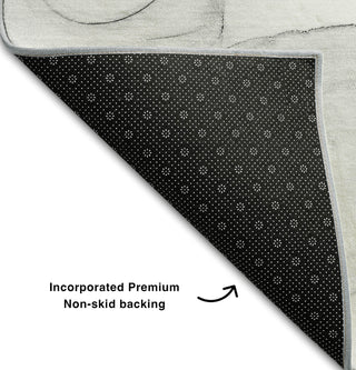 Piper Looms Mayfield Watercolors AMF515 Gray Machine Washable Area Rug Backing Image