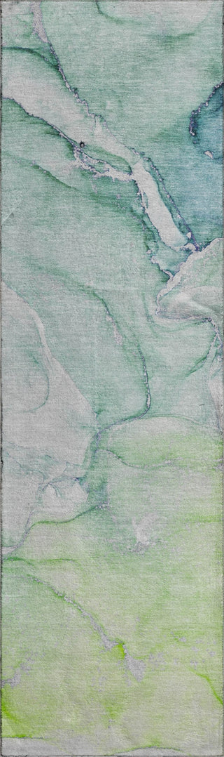 Piper Looms Mayfield Watercolors AMF516 Green Machine Washable Area Rug Runner Main Image