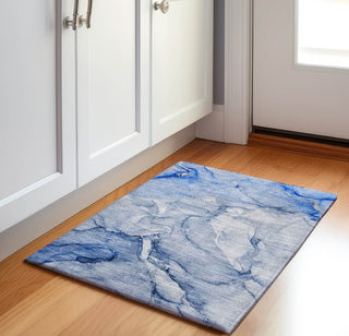 Piper Looms Mayfield Watercolors AMF516 Navy Machine Washable Area Rug Scatter Lifestyle Image Feature