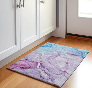 Piper Looms Mayfield Watercolors AMF516 Purple Machine Washable Area Rug Scatter Lifestyle Image Feature