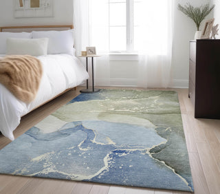 Piper Looms Mayfield Watercolors AMF517 Blue Machine Washable Area Rug Lifestyle Image Feature