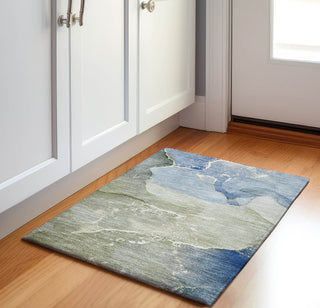 Piper Looms Mayfield Watercolors AMF517 Blue Machine Washable Area Rug Scatter Lifestyle Image Feature