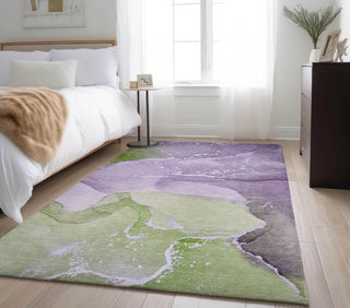 Piper Looms Mayfield Watercolors AMF517 Purple Machine Washable Area Rug Lifestyle Image Feature