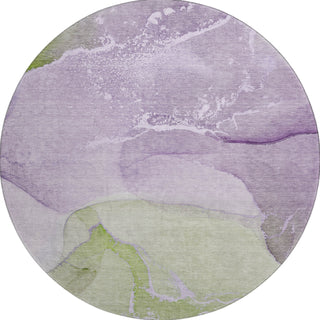 Piper Looms Mayfield Watercolors AMF517 Purple Machine Washable Area Rug Round Main Image