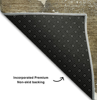 Piper Looms Mayfield Watercolors AMF518 Brown Machine Washable Area Rug Backing Image