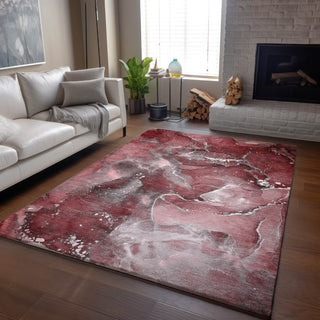 Piper Looms Mayfield Watercolors AMF518 Merlot Machine Washable Area Rug Lifestyle Image Feature
