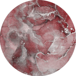 Piper Looms Mayfield Watercolors AMF518 Merlot Machine Washable Area Rug Round Main Image