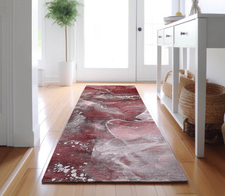 Piper Looms Mayfield Watercolors AMF518 Merlot Machine Washable Area Rug Runner Lifestyle Image Feature