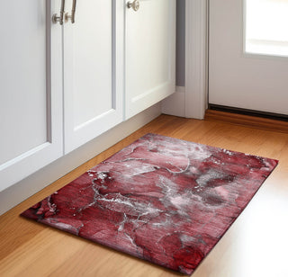 Piper Looms Mayfield Watercolors AMF518 Merlot Machine Washable Area Rug Scatter Lifestyle Image Feature