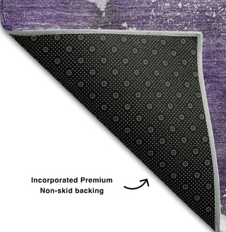 Piper Looms Mayfield Watercolors AMF518 Purple Machine Washable Area Rug Backing Image