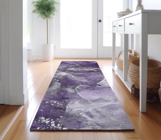 Piper Looms Mayfield Watercolors AMF518 Purple Machine Washable Area Rug Runner Lifestyle Image Feature
