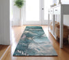 Piper Looms Mayfield Watercolors AMF518 Teal Machine Washable Area Rug Runner Lifestyle Image Feature