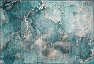 Piper Looms Mayfield Watercolors AMF518 Teal Machine Washable Area Rug Scatter Main Image