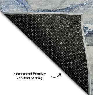 Piper Looms Mayfield Watercolors AMF519 Blue Machine Washable Area Rug Backing Image