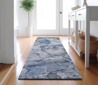 Piper Looms Mayfield Watercolors AMF519 Blue Machine Washable Area Rug Runner Lifestyle Image Feature