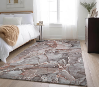 Piper Looms Mayfield Watercolors AMF519 Gray Machine Washable Area Rug Lifestyle Image Feature