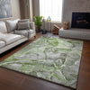 Piper Looms Mayfield Watercolors AMF519 Green Machine Washable Area Rug Lifestyle Image Feature