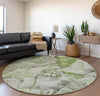 Piper Looms Mayfield Watercolors AMF519 Green Machine Washable Area Rug Round Lifestyle Image Feature