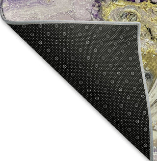 Piper Looms Mayfield Abstract AMF52 Amethyst Machine Washable Area Rug Backing Image