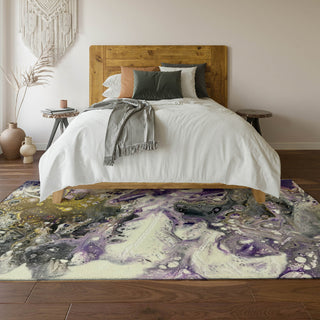 Piper Looms Mayfield Abstract AMF52 Amethyst Machine Washable Area Rug Lifestyle Image Feature