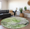 Piper Looms Mayfield Watercolors AMF520 Green Machine Washable Area Rug Round Lifestyle Image Feature