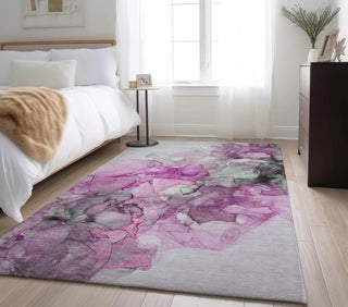 Piper Looms Mayfield Watercolors AMF520 Pink Machine Washable Area Rug Lifestyle Image Feature