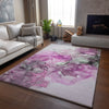 Piper Looms Mayfield Watercolors AMF520 Pink Machine Washable Area Rug Lifestyle Image Feature