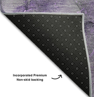 Piper Looms Mayfield Watercolors AMF520 Purple Machine Washable Area Rug Backing Image