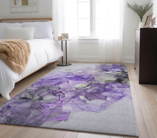 Piper Looms Mayfield Watercolors AMF520 Purple Machine Washable Area Rug Lifestyle Image Feature