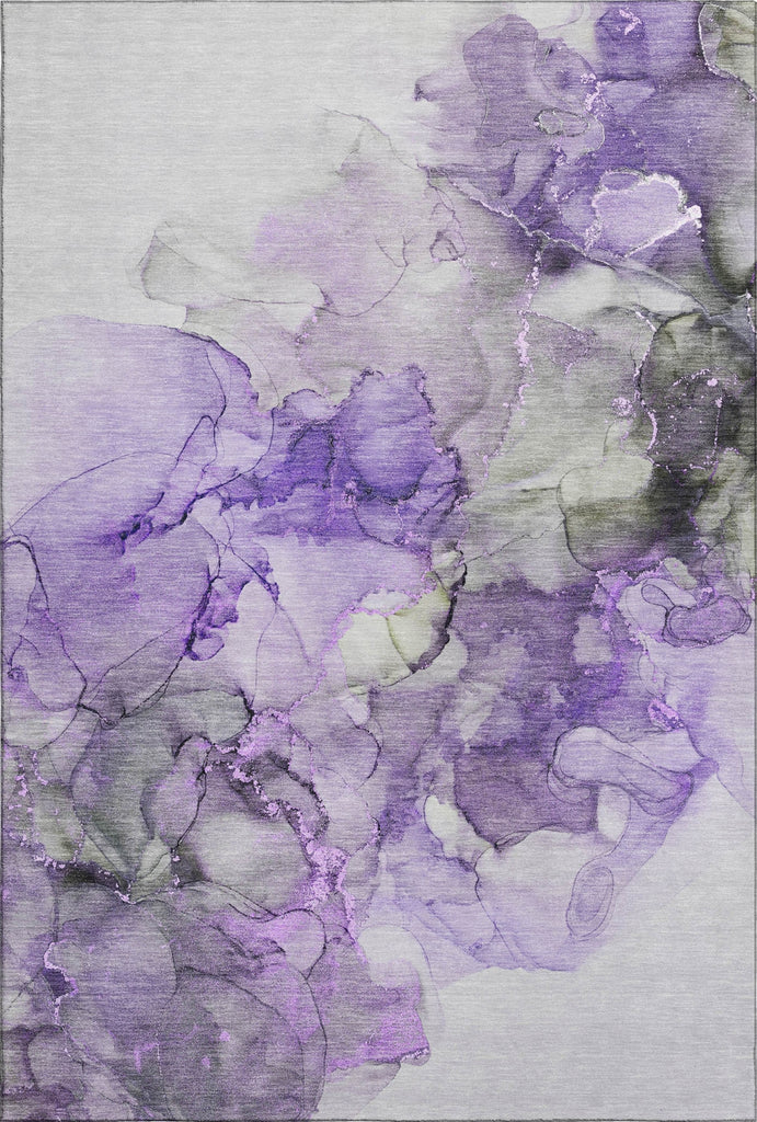 Piper Looms Mayfield Watercolors AMF520 Purple Machine Washable Area Rug main image