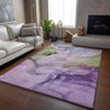Piper Looms Mayfield Watercolors AMF521 Purple Machine Washable Area Rug Lifestyle Image Feature