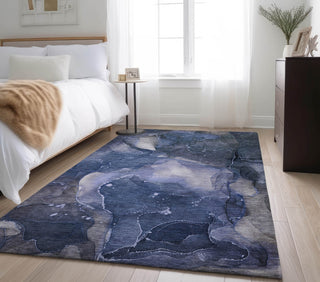 Piper Looms Mayfield Watercolors AMF522 Blue Machine Washable Area Rug Lifestyle Image Feature