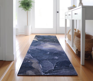 Piper Looms Mayfield Watercolors AMF522 Blue Machine Washable Area Rug Runner Lifestyle Image Feature