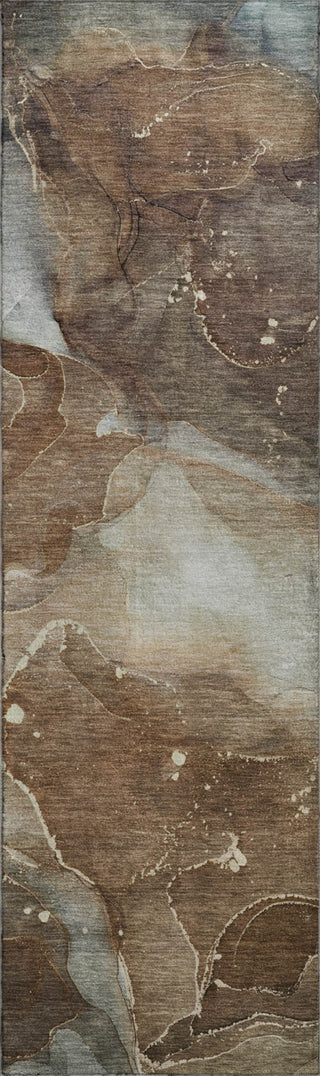 Piper Looms Mayfield Watercolors AMF522 Brown Machine Washable Area Rug Runner Main Image