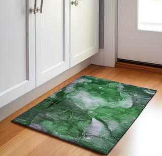 Piper Looms Mayfield Watercolors AMF522 Emerald Machine Washable Area Rug Scatter Lifestyle Image Feature