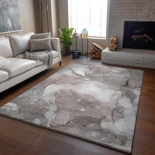 Piper Looms Mayfield Watercolors AMF522 Taupe Machine Washable Area Rug Lifestyle Image Feature