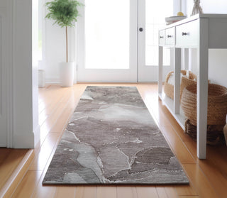 Piper Looms Mayfield Watercolors AMF522 Taupe Machine Washable Area Rug Runner Lifestyle Image Feature